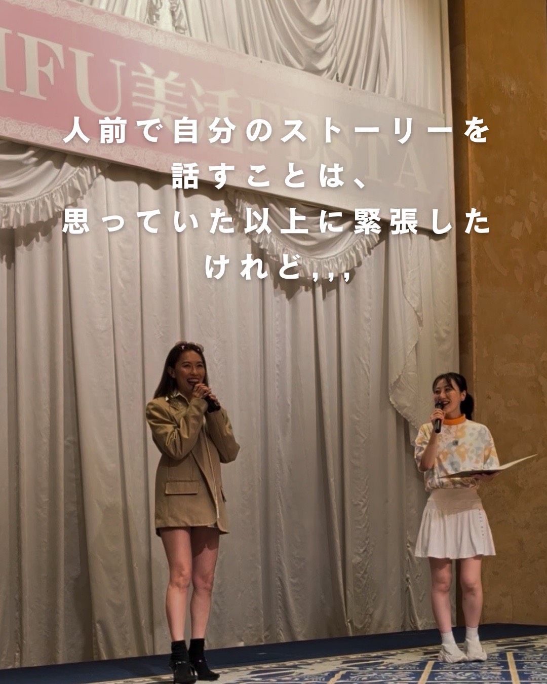岐阜美活FESTAで自身のストーリーを話すYORIKO